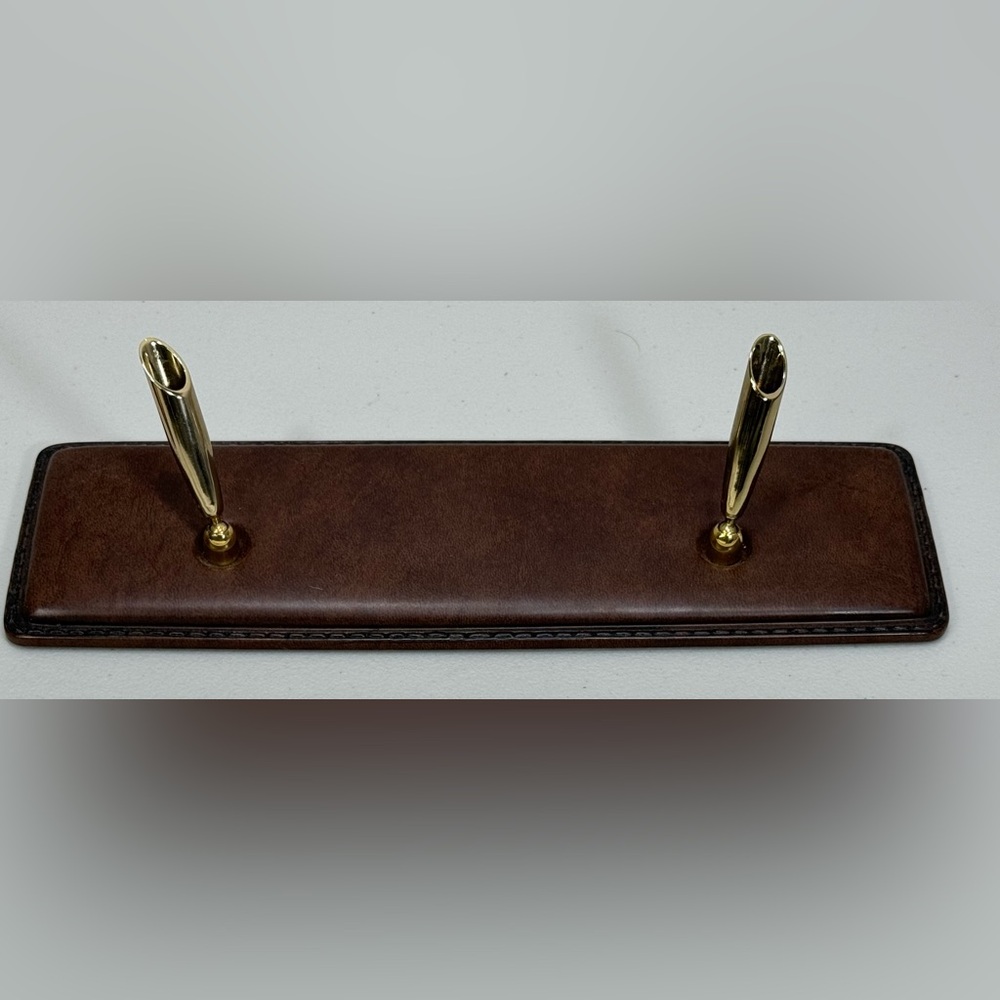 Matina MCM Decor 3M Faux Leather Pen Holder Set Office Desk Retro Vintage 70s
